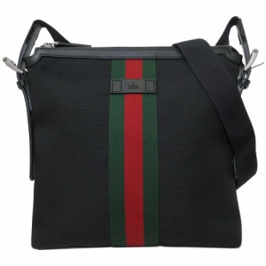 グッチ バッグ ショルダーバッグ GUCCI ウェビングライン ストライプ ファイルバッグ 斜め掛け 631199 (ブラック×マルチカラー) アウト