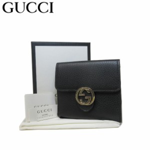 グッチ アウトレット GUCCI 財布  598167/615525 レザー GG金具 両開き財布 ブラック 【両開き】