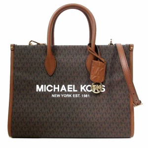 マイケルコース バッグ トートバッグ MICHAEL KORS ミレラ ミディアム PVC EW 2WAY トート 斜め掛け 35F2G7ZT2B BROWN(ブラウン) アウト