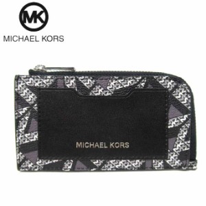 マイケルコース 財布 コインケース メンズ 36F1LCOE6B BLK/WHT MLTI PVC L字ファスナー 小銭入れ クーパー Michael Kors アウトレット 【