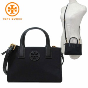 トリーバーチ ショルダーバッグ TORY BURCH エラ ナイロン ロゴ ミニ トート 146437 0223 001(ブラック) レディース 