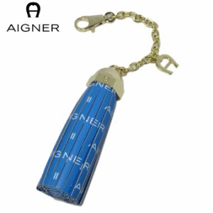 アイグナー ブティック AIGNER キーホールダー 160127-571 レザー タッセル バッグチャーム Fashion / Cyan blue