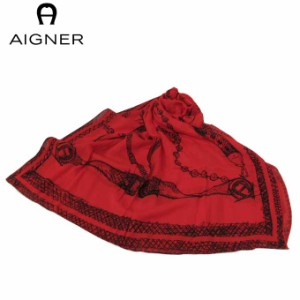 アイグナー ブティック AIGNER アパレル 242015-315 ウール×レーヨン シーズナル 長方形 スカーフ Signal Red(レッド系)【メール便対応(