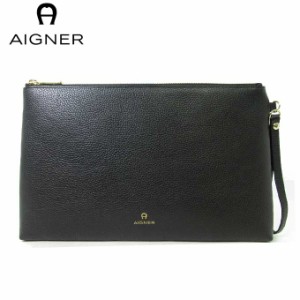 【新品】アイグナー ブティック AIGNER ショルダーバッグ 135354-002 レザー プリント 斜め掛け lvy / Black(ブラック) レディースキャンバス仕様