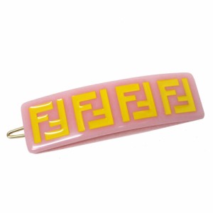 フェンディ キッズ アクセサリー ヘアクリップ FENDI KIDS ロゴ FF柄 JFP402 AMRF F0UH0(ライトピンク系×イエロー系) 子供用 大人OK ブ