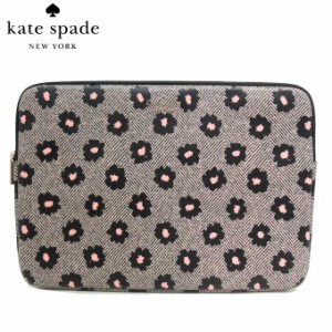 ケイトスペード ポーチ PCケース kate spade ステーシー へリングボーンフラワー ラップトップケース K8102 001 BLC (ブラックマルチ) ア