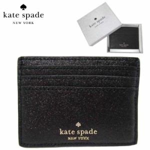 ●ギフトBOX付!!● ケイトスペード カードケース kate spade ティンセル グリッター ファブリック ボックス スモール スリム カード ホル