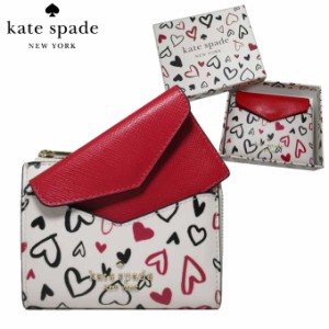 ●ギフトBOX付!!● ケイトスペード 財布 kate spade ステイシー PVC ボックスド ウォレット&カードケースセット スクリブル ハート プリ