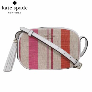 ケイトスペード ショルダーバッグ レディース WKR00460 974 キャンバス×レザー タッセル 斜めがけ コートニー  ストライプ kate spade 