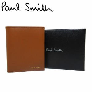 ポール・スミス カードケース 二つ折り財布(小銭入れなし) Paul Smith レザー コンパクト ウォレット ミニ財布 M1A 6573 EMULTR 62(ブラ