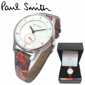 ポール・スミス 時計 腕時計 Paul Smith フラワープリント チャーチストリート ミニ  レザーベルト BZ2 010 10(ブラック×マルチカラー)