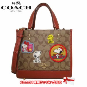 コーチ バッグ ハンドバッグ COACH ピーナッツ × コーチ シグネチャー スヌーピー デンプシー トート 22 シグネチャー PVCキャンバス パ