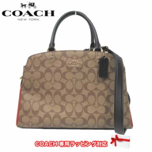 コーチ バッグ ハンドバッグ COACH シグネチャー カラーブロック リリー 2WAY キャリーオール 斜めがけ PVC×レザー 91016 IME7V(カーキ