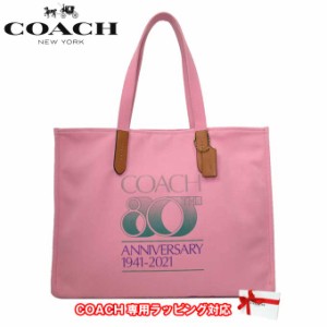 コーチ バッグ トートバッグ COACH 80TH アニバーサリー 100 パーセント リサイクル キャンバス トート 42 C7072 B4/PY(ピンク系) アウト