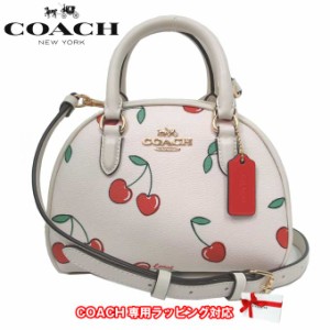 コーチ バッグ ハンドバッグ COACH ハート チェリー プリント PVC コーティングキャンバス ドーム型 ミニバッグ 2WAY 斜めがけ CF421 IMC