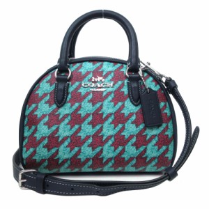 コーチ バッグ ハンドバッグ COACH 千鳥柄 ハウンドトゥース プリント シドニー サッチェル 2WAY 斜め掛け CJ628 SWRX アウトレット レデ