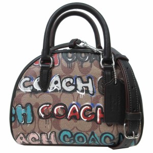 コーチ バッグ ハンドバッグ COACH 【COACH X MINT + SERF】シドニー サッチェル・シグネチャー キャンバス CM095 SVOT8 (カーキ×マルチ