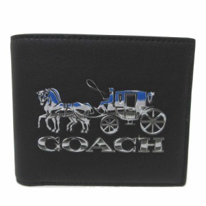 ●ギフトBOX付!!3点セット!!● コーチ 二つ折り財布(小銭入れ無し) COACH ボックスド 3-IN-1 ウォレット ギフトセット ウィズ ホースアン