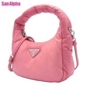 PRADA プラダ 三角ロゴ カナパ 2way バッグ ピンク ショルダー紐付き  