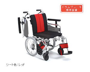 モジュール車いす アルミ介助式車椅子 MYU4-16 ミキ