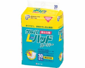 【まとめ買い】大人用紙おむつ 紙オムツ P.U サルバLパッド スーパー（ 幅21×長さ49cm） 30枚×4袋入り 33003 白十字 │ オムツ パッド