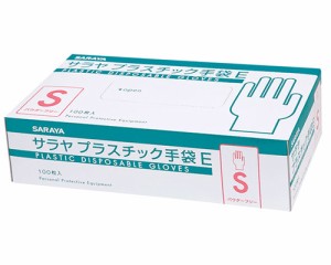 SARAYA  プラスチック手袋E（粉なし） 100枚入×10小箱セット サラヤ