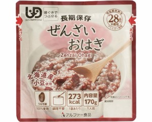 【個人宅直送不可】レトルト非常食　国産うるち米100％使用　ぜんざいおはぎRT 15156212　170g 30個入り　アルファー食品 | ケース販売 