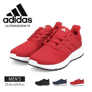 アディダス ランニングシューズ メンズ スニーカー 黒 ローカット メッシュ 男性用 通勤 通学 ブラック 赤 レッド ネイビー 大きいサイズ