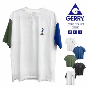 gerry tシャツ メンズ 半袖 ブランド 半袖tシャツ レディース 半袖シャツ メンズ ティーシャツ メンズ バックプリント 20/1 胸刺繍 クル