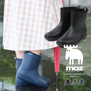 モズ moz レインブーツ レディース ショート 長靴 レディース おしゃれ 雨靴 女性 完全防水 履きやすい 歩きやすい レインシューズ ショ
