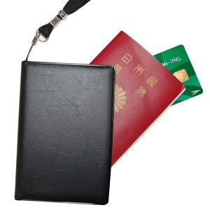 gowell スキミング防止 パスポートカバー(ネックストラップ付き） トラベルグッズ 旅行用品