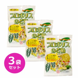 プロポリスのど飴 80g 3袋セット サンフローラ キャンディ キャンディー 飴 のど飴 プロポリス キャンデー はちみつ すだち  あめ