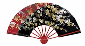 踊り衣裳【舞扇 茜印】赤×黒×金銀 取り寄せ商品 「日本の踊り」掲載 扇子 和雑貨 和風小物 稽古 習い事 舞踊 民