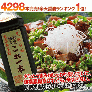 日田醤油「これ1本 900mL」  天皇献上の栄誉賜る老舗の味