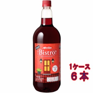 ビストロ やわらか赤 / メルシャン 赤 ペットボトル 1500ml 6本 日本 国産ワイン 輸入ぶどう果汁・輸入ワイン使用 ケース販売 赤ワイン 