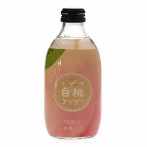 友桝 豊潤白桃サイダー 300ml 24本 瓶 友桝飲料 佐賀県 ノンアルコール飲料 ケース販売 父の日 誕生日 お祝い ギフト レビューキャンペー