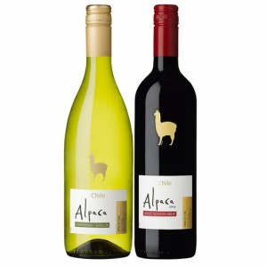 極旨チリワイン アルパカ シャルドネ・セミヨン＆カベルネ・メルロー 赤白 ワインセット 750ml 2本セット スペイン 白ワイン 赤ワイン 父
