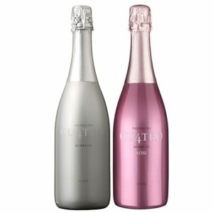 セット クロ・モンブラン プロジェクト・クワトロ カヴァ シルバー・バブルス ロゼ 白ロゼ ワインセット 750ml 2本 チリ ワイン 御中元 