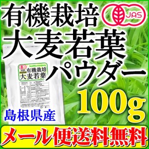 【1,000円ぽっきり】オーガニック 島根産 大麦若葉青汁パウダー 100g 有機 大麦若葉 粉末 青汁 国産 メール便 送料無料