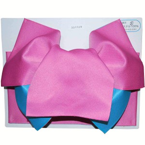 【日本製】シンプル２色 だらり 浴衣 作り帯 結び帯 ピンク×水色