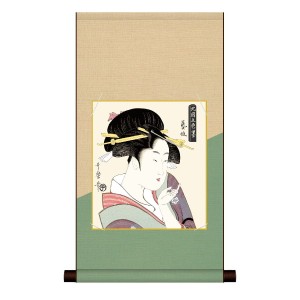 色紙 日本画 インテリア 送料無料 色紙掛･色紙セット 芸妓 (げいこ) 高精彩複製画 浮世絵