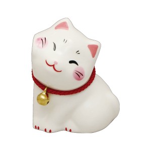 ほおずりねこ 白猫 陶器 なごみ 和雑貨 かわいい 置物 