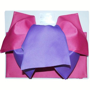 【日本製】シンプル２色 だらり 浴衣 作り帯 結び帯 ピンク×ラベンダー