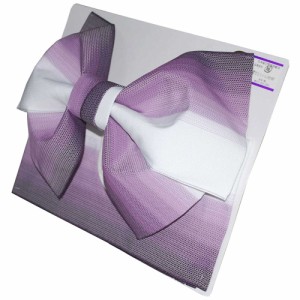 送料無料(沖縄・離島を除く)西陣 京都 日本製 グラデーション 浴衣 作り帯 結び帯 古代紫