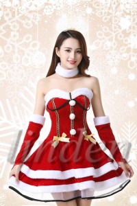 [linden] クリスマス衣装 レディース サンタクロース サンタ服 コスプレ かわいい サンタワンピース Christmas コスチューム 仮装 女性用