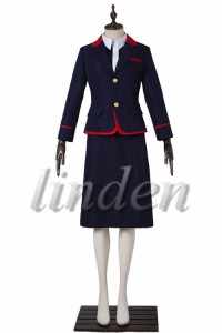 [linden]  日本航空 JAL CA制服 風 コスプレ衣装 コスチューム 制服 cosplay イベント 演出服 ハロウィン