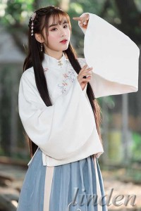 漢服 唐装 漢元素 仙女服 刺繍 女の子  スカート コス服 中華服 写真撮影 古風 レディース コスプレ おしゃれ 2点セット