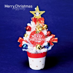 クリスマススツリー ホワイトクリスマス レッド ゴールド 手作り クリスマス リース ホワイトツリー 置物 飾り 装飾 ディスプレイ 店舗装