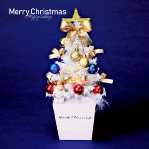 クリスマススツリー ホワイトクリスマス レッド ゴールド 手作り クリスマス リース ホワイトツリー 置物 飾り 装飾 ディスプレイ 店舗装