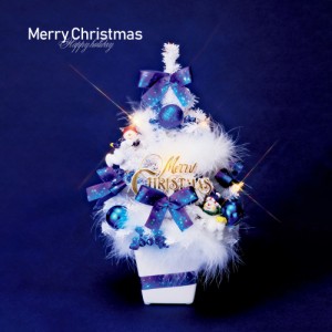 クリスマススツリー 陶器ツリー ホワイトクリスマス 30cm 手作り クリスマス リース 置物 飾り 装飾 ディスプレイ ホワイト ブルー 青 店